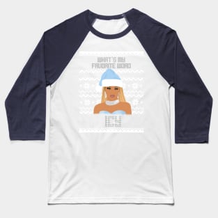 Icy Girl Christmas Holiday Season Saweetie Fan Art Baseball T-Shirt